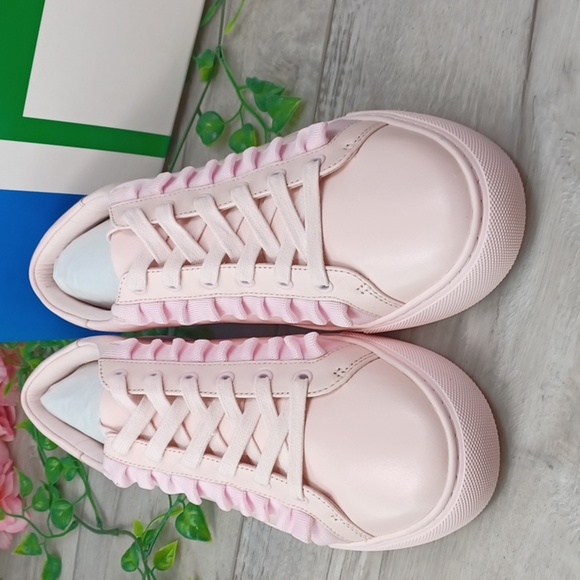 Tory Burch Sport Ruffle Sneaker Cotton Pink NIB - Picture 1 of 11
